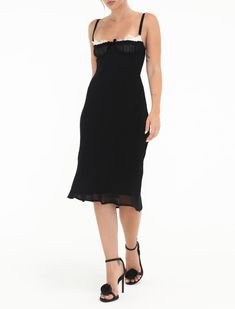 Bardot Midi Dress | Black