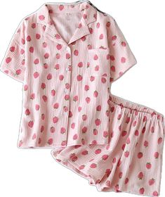 Cute Cotton Sleepwear With Relaxed Fit, Cute Bedtime Sets With Relaxed Fit, Cute Cotton Pajama Shorts For Loungewear, Cute Cotton Sleepwear For Pajama Party, Comfortable Cotton Sleepwear For Vacation, Comfortable Cotton Sleepwear For Bedtime, Cute Cotton Lounging Sets, Cute Cotton Pajama Shorts For Sleep, Cute Spring Pajama Shorts For Loungewear