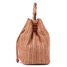 Add a breezy flair to your ensembles in this bucket bag from New York and Company. The Richie is the ideal blend of toughness and style thanks to its robust woven straw fabric and sturdy bambooÃƒâ€šÃ‚Â h andle. Beige Woven Leather Bucket Bag, Natural Woven Leather Bucket Bag, Casual Everyday Crochet Bag With Bamboo Handle, Casual Everyday Bamboo Handle Crochet Bag, Summer Woven Leather Crochet Pouch Bag, Summer Leather Handles Bucket Hobo Bag, Natural Color Woven Leather Hobo Bucket Bag, Beige Woven Bucket Bag, Summer Leather Handle Bucket Hobo Bag