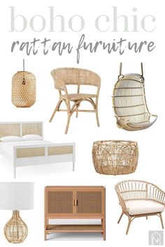 rattan furniture is featured in the article boho chic rattan furniture