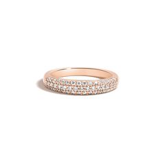 A fresh take on the classic dome band, the Vintage Pave Domed Ring is encrusted the brilliant white diamonds, allowing the ring the sparkle from all angles. Top Band, 14k Rose Gold Ring, Domed Ring, Rough Diamond, Recycled Gold, The Ring, White Diamonds, Pave Diamonds, The Vintage