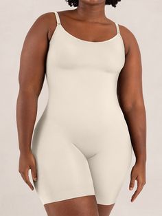 Experience the ultimate shaping with the All Day Every Day Scoop Neck Mid-Thigh Bodysuit designed with a 360º smoothing effect that enhances from the upper back to the thighs. Made with breathable fabric, this confidence-boosting bodysuit smooths and sculpts your tummy, waist, thighs, and booty. Adjust the straps for your ideal chest support. The seamless, supportive fabric design boosts versatility and flexibility, as you can wear it on its own or layered under any outfit, with or without a bra! Seamless fabric creates a smooth silhouette 360º tummy control & support Adjustable straps for extra lift & comfort Perfect comfort and control for 24/7 wear Mid-thigh shorts offer anti-chafing support Anti Chafing Shorts, Bodysuit Shapewear, Mid Thigh Shorts, Anti Chafing, Bodysuit Designs, Shapewear Bodysuit, Fabric Technology, Cute Everyday Outfits, Shapewear