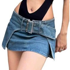 Be the trendsetter this summer with our 2023 Summer Collection layered with belt denim skirt! This fashion-forward combo is perfect for any occasion from a day out shopping to a night out dancing. Its unique patchwork. mini. mid-rise design. along with a zipper and button closure. make this outfit a must-have for any fashionista.Why You'll Fall In Love Patchwork Perfection: Take your vibe to the next level with this patchwork denim skirt. a unique and eye-catching statement piece. Mini Mid-Waist Chic Denim Mini Skort, Trendy High Rise Denim Skirt, Trendy Summer Pencil Skirt, Y2k Bottoms For Night Out In Spring, Trendy Summer Mini Skirt, Trendy Fitted Denim Mini Skirt, Trendy Denim Blue Summer Skirt, Chic Denim Skort For Summer, Trendy Summer Denim Skirt