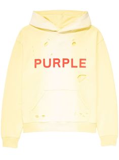 banana yellow cotton French terry lining ombré effect logo print to the front classic hood long sleeves front pouch pocket ripped detailing straight hem When buying this unisex item, keep in mind that it is graded in standard men's sizing. Banana Yellow, Yellow Hoodie, Swag Outfits For Girls, Cute Comfy Outfits, Simple Trendy Outfits, Teenage Fashion Outfits, Pink Hoodie, Cotton Hoodie, Lookbook Outfits