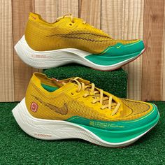 Nike Dj5182-700 Zoomx Vaporfly Next% 2 Dark Sulfur Green Women's Sz 6.5/ Mens Sz 4.5 Yellow Lace-up Running Shoes, Yellow Running Shoes With Air Max Cushioning For Marathon, Yellow Running Shoes With Air Cushioning For Marathon, Sporty Yellow Marathon Running Shoes, Sporty Yellow Running Shoes For Marathon, Yellow Sneakers With Air Max Cushioning For Marathon, Yellow Sneakers With Air Cushioning For Marathon, Yellow Air Cushioning Sneakers For Marathon, Yellow Sporty Sneakers For Marathon