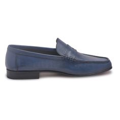 Wondering which shoes carry all the qualities you want? No need to look any further, these Blue Penny Loafer Slip-On Leather shoes will fit your taste perfectly! No matter what the season, or occasion, you can pull these off like a superstar wherever you go. It’s sleek exterior, and a comfortable insole makes it a snug wear every time. They offer exceptional durability, and their overall quality supports your feet during the long hours of the day. These shoes never go out of style and they look good with literally any outfit. Some of its features are; These shoes never go out of style and they look good with literally any outfit. Some of its features are; High-end leather quality Comfortable insole Excellent durability Versatile style Flexible An all-rounder, isn’t it? These Blue Penny Loa Luxury Blue Leather Tassel Loafers, Elegant Blue Slip-on Moccasins, Elegant Blue Slip-on Leather Shoes, Classic Blue Slip-ons For Business, Blue Leather Moccasins For Office, Blue Leather Slip-on Tassel Loafers, Blue Slip-on Formal Loafers, Elegant Blue Formal Loafers, Blue Round Toe Moccasins For Galas