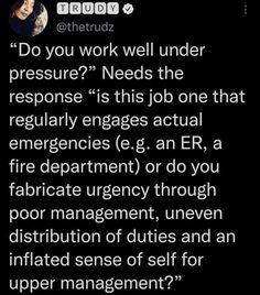 the tweet is being posted to someone on their phone, which reads do you work well under pressure? needs the response