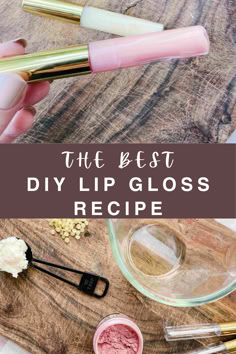 This easy recipe is going to make the best DIY lip gloss you have ever used! It’s a simple and natural recipe that can easily replace your store-bought lip gloss. This lip gloss can be made into a clear gloss or add a natural tint to make it the exact shade you want. Diy Rollerball Lipgloss, Diy Tinted Lip Gloss, How To Make Natural Lip Gloss, Easy Lip Gloss Recipe, Natural Lip Gloss Recipe, Diy Lip Gloss Without Vaseline, Lip Gloss Recipe Diy, How To Make Lipgloss At Home, Diy Lipstick Recipe