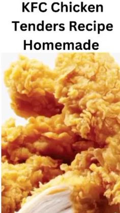 KFC chicken recipe Chicken Recipes Kfc Fried Chicken Recipe, Kfc Tenders Recipe, How To Cook Kfc Chicken, Diy Kfc Chicken, Kfc Nuggets Recipe, Kfc Chicken Wings Recipe, Kfc Chicken Tender Recipe, Easy Crispy Chicken Recipes, How To Make Crunchy Chicken