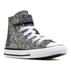 Step into style with these Converse Chuck Taylor All Star Girls' Glitter High-Top Shoes.Click this FOOTWEAR GUIDE to find the perfect fit and more! Step into style with these Converse Chuck Taylor All Star Girls' Glitter High-Top Shoes. Click this FOOTWEAR GUIDE to find the perfect fit and more! TECHNOLOGIES & FEATURES Glitter design Soft, foam underfoot cushioning helps support comfortable play Chuck Taylor ankle patch and All Star license plateDETAILS Synthetic upper Mesh lining Foam footbed R Shoe Size Chart Kids, Glitter Design, Hook And Loop Tape, Dark Matter, On Sneakers, Converse Chuck Taylor All Star, Star Girl, Shoe Size Chart, High Top Shoes