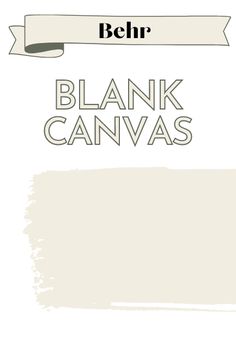 the words blank canvass are in black and white, with an arrow above them