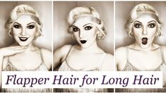 1920s Long Hairstyles Tutorial, 1920 Long Hair, 1920s Hair Tutorial Long, Flapper Hair Tutorial, 20s Style Hair, 1920s Long Hairstyles, Roaring 20s Hairstyles For Long Hair, 1920s Hair Long Gatsby