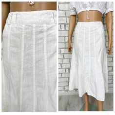 White Linen skirt womens white long skirt White skirt maxy skirt retro skirt holiday skirt Hippie skirt summer skirt classic skirt M 2P 40% Linen   60% Lyocel height of the woman in the photo - 180 cm Please refer to photos for details of condition. Condition: very good vintage Measurements: Length: 75 cm/29.5" Waist 75 cm/29.5" Hips: 110 cm/43.3" Size:  UK-12  RUS-38 M note The color on the pictures may vary due to monitor settings and light reflections. Ready to ship Please do not hesitate to White Pleated Maxi Skirt For Beach, Elegant White Maxi Skirt For Summer, White Pleated Beach Skirt, Lined Midi Skirt For Summer, Summer Midi Length Lined Skirt, Summer Lined Midi Skirt, Casual White Midi Length Skirt, Fitted White Midi Skirt, White Pleated Skirt For Beach