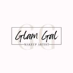 glam gai makeup artist logo with the words glam gai on it