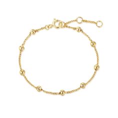 Micro Bead & Chain Bracelet - eklexic Dainty White Gold Round Beads Jewelry, Elegant Everyday Gold Bracelet With Round Beads, Classic Adjustable Satellite Chain Bracelet, Adjustable Bracelet With Satellite Chain And Round Beads, Classic Adjustable Bracelet With Delicate Chain, Dainty Chain Bracelet With Adjustable Round Beads, Classic Jewelry With Round Beads And Beaded Chain, Classic Jewelry With Beaded Chain And Round Beads, Classic Jewelry With Beaded Round Chain