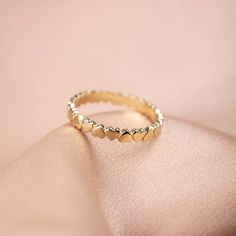 A heart eternity ring made of 14K solid gold. The ring is a heart band, so delicate and dainty that you will wear it forever. It can also be used as a simple wedding band or a thumb ring. This gold ring for women is ideal to be stacking, so you can make your own style. The best gift for her by Kyklos Jewelry. 100% handcrafted with love! ● Metal: 14K solid gold, 14K white gold or 14K rose gold ● Width: 2.5 mm ● Choose from the drop down menus the available options (Metal, Ring size) and leave us Heart Cut Stackable Rings For Anniversary, Yellow Gold Stackable Heart Cut Rings For Promise, 14k Gold Round Band Jewelry For Valentine's Day, Elegant Gold Stackable Rings For Valentine's Day, Fine Jewelry Round Band For Valentine's Day, Yellow Gold Jewelry For Valentine's Day, Fine Jewelry For Valentine's Day, Gold Stackable Heart Ring Promise, Gold Stackable Heart Promise Ring