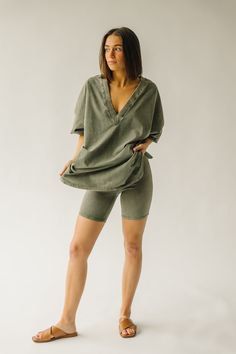 Get ready to hit the road in style with The Langan Basic Bike Shorts in Light Army Green. These comfy shorts will keep you feeling cool and looking cool while you cruise around town. They also pair perfectly wit The Kynaston V-Neck Drop Sleeve Tee in Army Green! Details self/lining: 100% polyester Fabric Care Guide Here Sizing & Fit Measurements are approximate and taken while laying flat across the front. Not doubled. small: waist = 12"; length = 15.5" medium: waist = 13"; length = 16" large: w Midi Skirt Pattern, Green Details, Drop Sleeve, Nursing Friendly, Hit The Road, Comfy Shorts, Jeans Jumpsuit, Small Waist, Bike Shorts