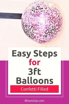 an easy step for 3ft balloons to make them look like they are floating in the air