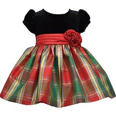 Brand New With Tags! Bonnie Jean Baby Girls Christmas Bodice Dress Velvet Top & Plaid Skirt Bottom W/ Bloomers/Diaper Cover Black/Red/Green/Gold Size 24 Months Ships Same Day Or Next Day :) Formal Christmas Dress, Toddler Christmas Dress, Christmas Dress Baby, Velvet Party Dress, Girls Holiday, Girls Holiday Dresses, Girls Christmas Outfits, Sisters Dress, Baby Bling