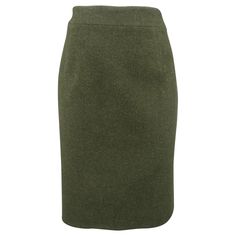 Vintage COLLECTION by RALPH LAUREN skirt comes in forest green wool cashmere blend felt with an A line shape and darted waist. Matching jacket sold separately. Made in USA. Excellent Pre-Owned Condition. Marked: 8 Measurements: l Waist: 28 inches l Hip: 38 inches l Length: 23 inches Reference: 89508 Category: Skirt More Details Brand: RALPH LAUREN Size: 8 Color: Olive Fabric: Wool / Cashmere Pattern: Solid Style: Knee Length Age Group: Adult Gender: Female Ralph Lauren Skirt, Ralph Lauren Skirts, Vintage Rock, Line Skirt, Green Wool, John Galliano, Work Clothes, Team Usa, A Line Skirt