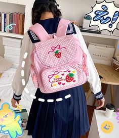 Sweet Strawberry Backpack PN4694 ●Size:37*30*13 cm. ●Material :nylon (Please allow 1-3cm differs due to manual measurement.As different computers display colors differently,the color of the actual may vary slightly from the above images.Thanks for your understanding.) ●About Shipping: We attach great importance to the orders of each customer and parcel delivery. 1.Processing time: 2-3 business days. 2.Shipping time: 10-15 business days to US, please allow 3-4 weeks shipping to other country.(Shipping times can be affected by variable customs clearance times or public holidays.)