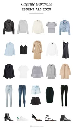 Capsule Wardrobe Essentials List, Wardrobe Build, French Capsule Wardrobe, Basic Essentials, Capsule Wardrobe Ideas, Minimal Wardrobe, Capsule Wardrobe Essentials