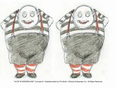 two drawings of a man with no pants and striped socks, one wearing a backpack