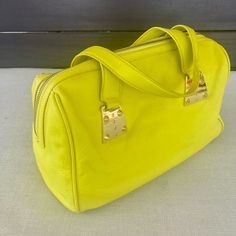 The Color Is To Die For Gorgeous! Neon Yellow Leather Satchel. Nwot. No Original Dust Bag. 13lx8hx6d Drop 8” Measurements Are Approximate. Can Be Worn On Shoulder But It’s Snug. Designer Bags For Everyday Use In Spring, Designer Bags With Handles For Spring, Yellow Satchel With Top Carry Handle For Errands, Modern Tan Bags For Summer, Modern Bags With Gold-tone Hardware For Summer, Rectangular Bags With Gold-tone Hardware For Spring, Modern Satchel For Errands With Branded Hardware, Spring Satchel With Gold-tone Hardware For Everyday Use, Yellow Satchel With Handles For Errands