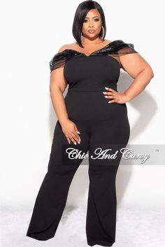 Polyester% 95 Spandex% 5 back zipper Off The Shoulder Plus Size, Chic And Curvy, Plus Size Jumpsuit, Plus Size Outfits, Final Sale, Off The Shoulder, Jumpsuit Romper, Rompers, Jumpsuit