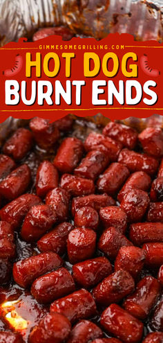 Surprisingly delicious Hot Dog Burnt Ends are sweet, smoky and full of flavor! If you are on a budget and entertaining these are the perfect appetizer recipe. They will be loved by young and old alike. Beef Hot Dog Recipes, Hot Dog Burnt Ends, Hot Dog Appetizers, Grilled Hot Dogs, Little Smokies Recipes, Smokies Recipe, Small Bites Appetizers, Grilling Hot Dogs, Hot Dogs Recipes