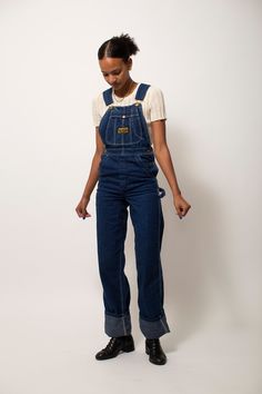 Brand: Washington Dee Cee Sanforized Denim Front + back pockets Made in US Size + Fit Fits like a modern XXS. Model is an XS. *please see model measurements for reference Crew Socks Outfit, Denim Overalls Outfit, Overall Outfits, Outfit Midsize, Overalls Outfits, Socks Outfit, 2023 Wardrobe, Spring Summer 23, Overall Outfit