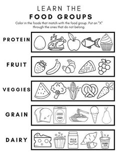 healthy food worksheets - Búsqueda de Google | Attività di scrittura, Alimenti per bambini, Istruzione Food Group Sorting Activity, Nutrition Activities For Kindergarten, Food Nutrition Activities For Kids, Healthy Food Activities For Preschool Lesson Plans, Cooking With Kindergarteners, Culinary Arts Elementary, Food And Nutrition Worksheets, Food Groups For Preschool, Food Groups Crafts Preschool