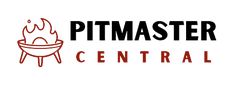 the pitmaster central logo is shown in red and black, with an image of a fire