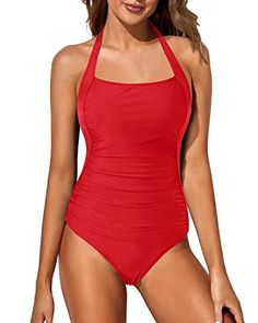 This retro one piece swimsuit is classic and elegant, tummy control and sexy backless details, which makes you more attractive, charming and confident.Features Imported Halter neck, backless Tummy control, slimming Removable padded, push up bra Vintage, retro, elegant Swimwear type: one piece Materials & Care 82% nylon, 18% spandex Hand wash Swimsuits Vintage, Bra Vintage, Retro One Piece Swimsuits, Bathing Suit For Women, Swimsuits Women, Elegant Swimwear, Halter Bathing Suit, One Piece Ship, Vintage Swimsuits