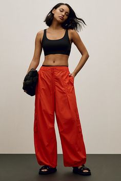 Daily Practice by Anthropologie Base Jump Parachute Pants Base Jump, Peak Design, Red Fits, Workout Essentials, Daily Practices, Warm Spring, Best Clothing, Dress First, Leisure Wear