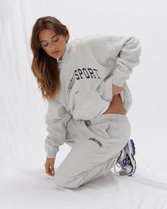 Women's 'AS' Jogger Sweatpants - Grey | Adanola Merch Photoshoot, Sweats Set, Oner Active, Grey Tracksuit, Sweatpants Grey, Joggers For Women, Matching Sweatshirts, Grey Joggers, Grey Sweatpants