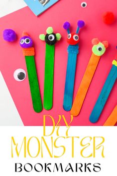 these monster bookmarks are so cute and easy to make