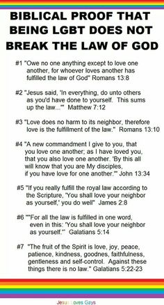 a poem with the words biblical proof that being lgbt does not break the law of god