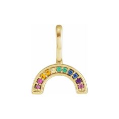 Indulge in beauty with our Multi-Gemstone Rainbow Pendant. This exquisite piece features a stunning array of multi-colored gemstones, set in a delicate and intricate design. Elevate any outfit with this luxurious pendant, a true masterpiece that embodies elegance and sophistication. Metal: 14k Yellow Gold | 14k White Gold | 14k Rose Gold Measurement: 14x10mm Pendant Rainbow Pendant, Colored Gemstones, Intricate Design, Gemstone Colors, Multi Colored, Charm Pendant, Bend, Contemporary Design, Oregon