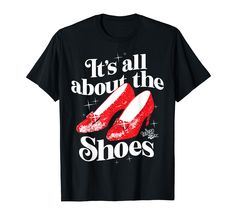 it's all about the shoes t - shirt with red and white stils