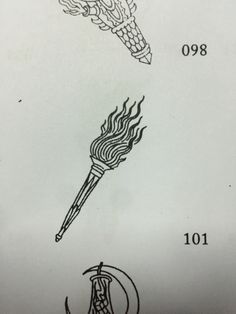 three different types of fire and water hoses on white paper with black ink in the middle