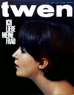 a magazine cover with an image of a woman's head