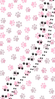 an animal paw pattern with pink and gray colors on a white background that is very similar to the dog's paws