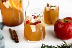 Thanksgiving Sangria is the signature drink your holiday feast needs. Made with spiced apple cider, dry white wine and whiskey, this quintessential Apple Cider Bourbon, Apple Cider Recipes, Thanksgiving Sangria, Cider Recipes, Rosemary Simple Syrup, Apple Cider Recipe, Thanksgiving Drinks, Thanksgiving Cocktails