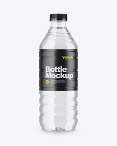 a bottle of water mockup on a white background