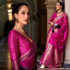 Experience the luxurious elegance of our pure Satin crepe Silk Saree, a masterpiece crafted with precision and care. This saree combines the soft, lustrous finish of satin with the rich heritage of handloom weaving, resulting in a drape that exudes sophistication and timeless beauty. Perfect for special occasions, its graceful fall and subtle sheen make it a standout piece in any wardrobe. --------------------------------- S A R E E ● D E T A I L S --------------------------------- ● Fall and Edging : Done ● Tassel : Done ● Petticoat : On request Extra Charges ● Drapping Saree (Ready to wear) : On Request Extra Charges ● Blouse : Matching Unstitched Piece (See in option) ● Occasion : Wedding, Party, Festive, Function ● Type: Bollywood ● Includes : 1 Saree, 1 Blouse Piece ● Saree length : 5 Cutdana V-neck Traditional Wear For Diwali, Semi-stitched Elegant Saree With V-neck, Elegant Semi-stitched V-neck Saree, Silk V-neck Wedding Saree, Elegant Paithani Silk Pre-draped Saree For Designer Wear, Festive Zari Work Saree With V-neck, Bollywood Style V-neck Saree For Festivals, Navratri V-neck Saree With Pallu, Traditional V-neck Saree For Puja