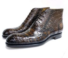 Gator Boots, Men Dress Casual, Alligator And Crocodile, Cordovan Shoes, Wingtip Boots, Alligator Boots, Luxury Clothes Men, Crocodile Shoes, Fun Heels