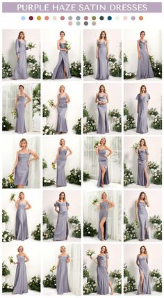 a collage of photos showing different styles of dresses