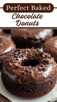 chocolate donuts with icing and sprinkles on a white platter