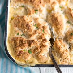 a casserole dish with meat and cheese in it is ready to be eaten